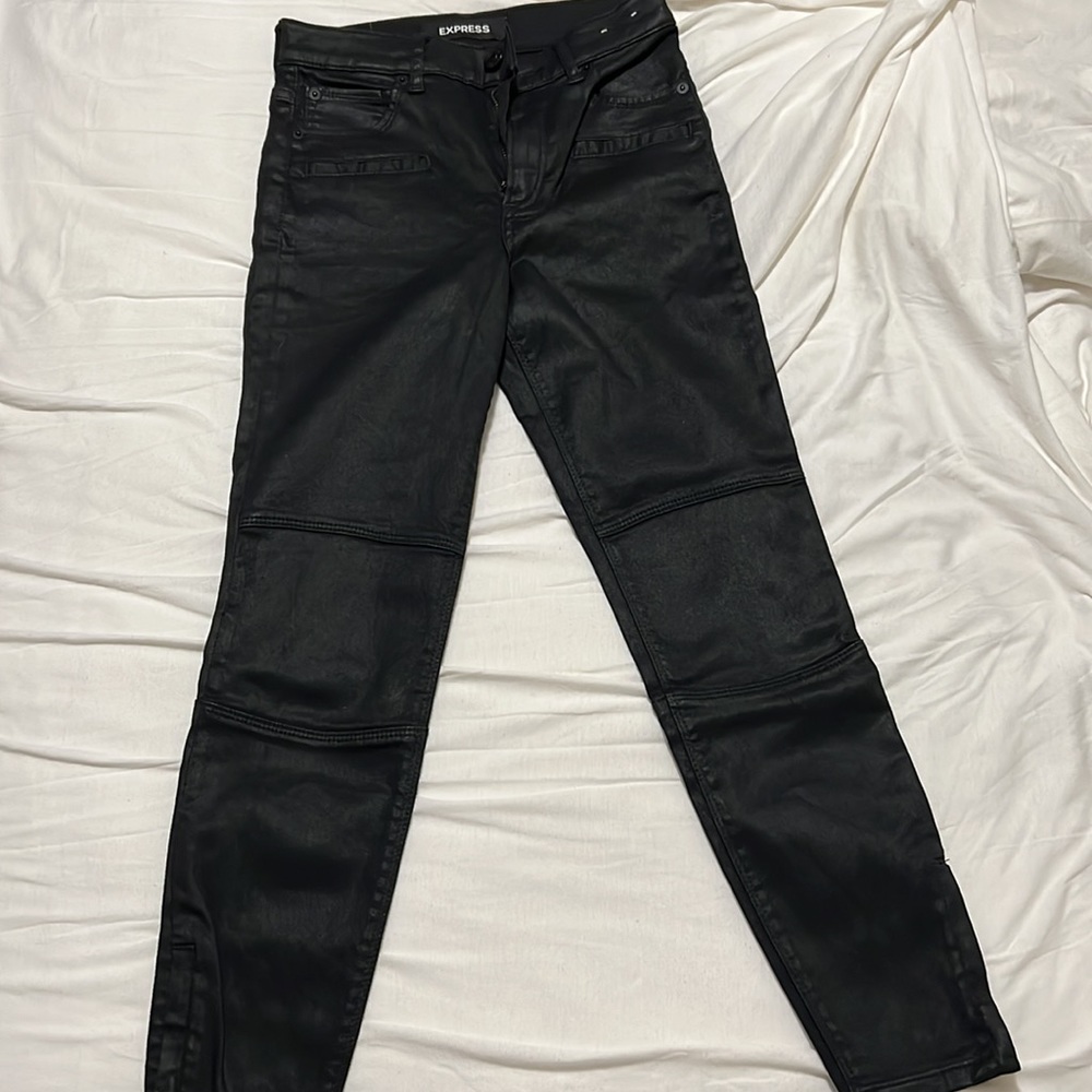 Express High Rise Stretch Ankle Jean - Picture 2 of 4